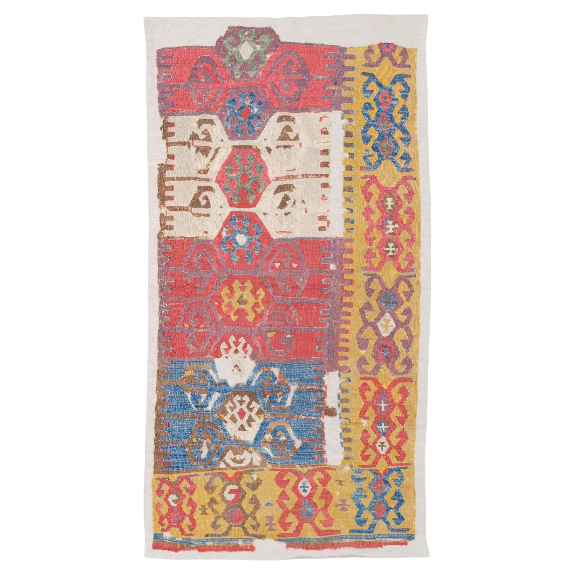 Antique Cappadocia Kilim Fragment - Early 19th Century