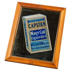 Antique Capstan Cigarettes Framed Advertising Mirror