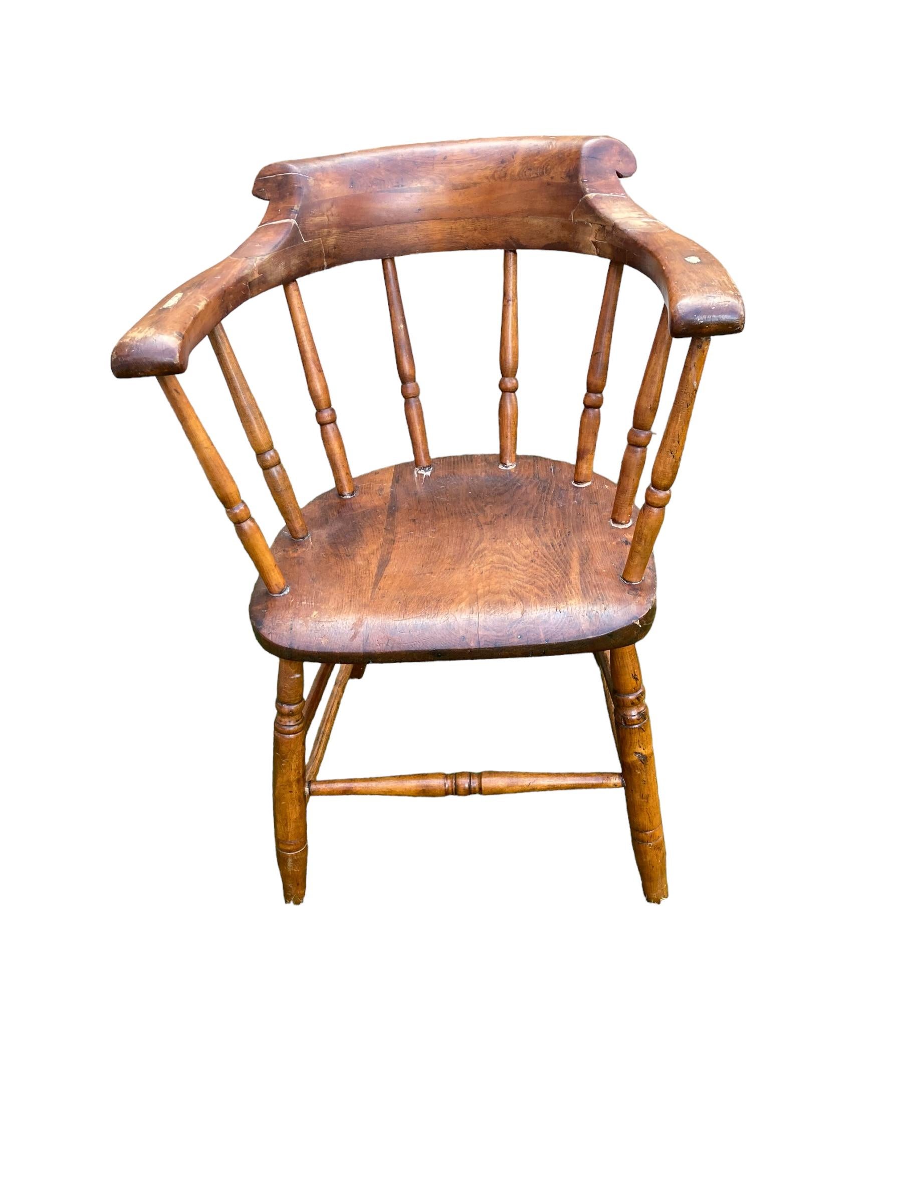Antique Captains or Smokers Bow back armchair 2