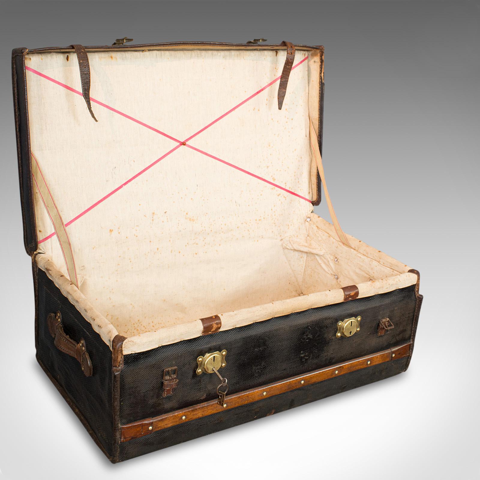 19th Century Antique Captain's Uniform Travel Case, English, Shipping, Suitcase, Victorian