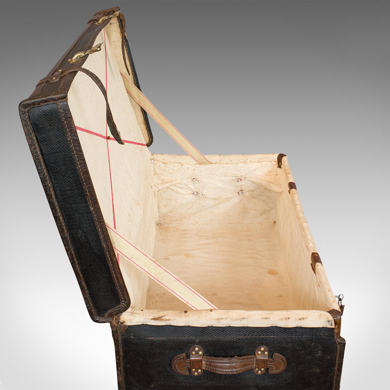 Leather Antique Captain's Uniform Travel Case, English, Shipping, Suitcase, Victorian