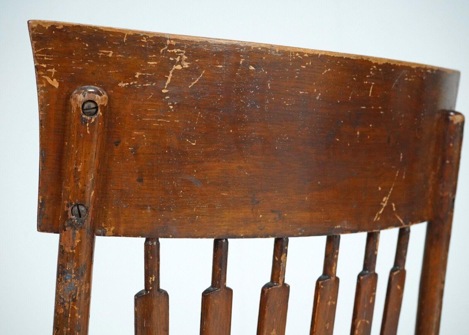 Antique Captains Wooden Swivel Chair 1