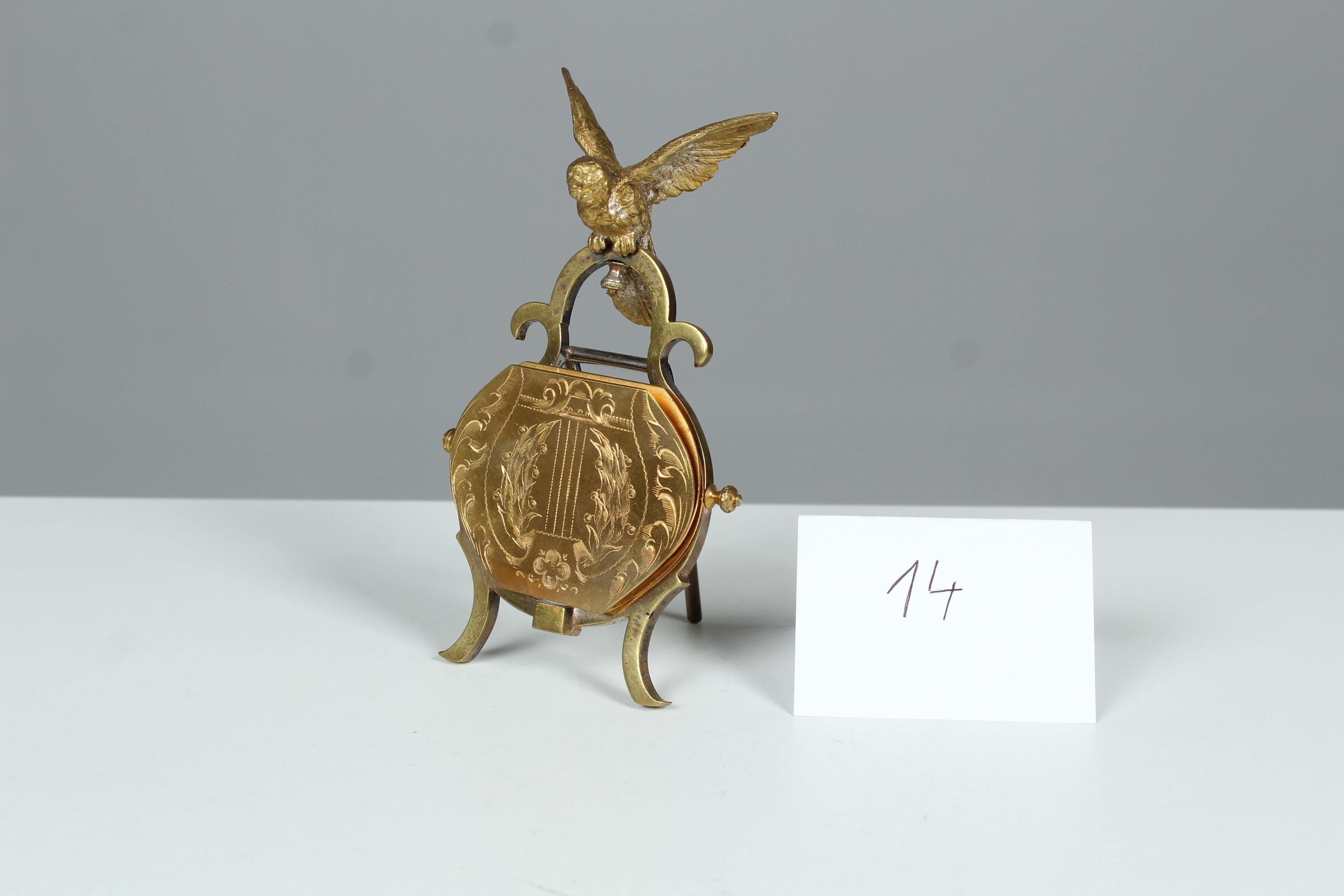Antique Card Holder, Brass, Parrot, France, Around 1880 For Sale 7
