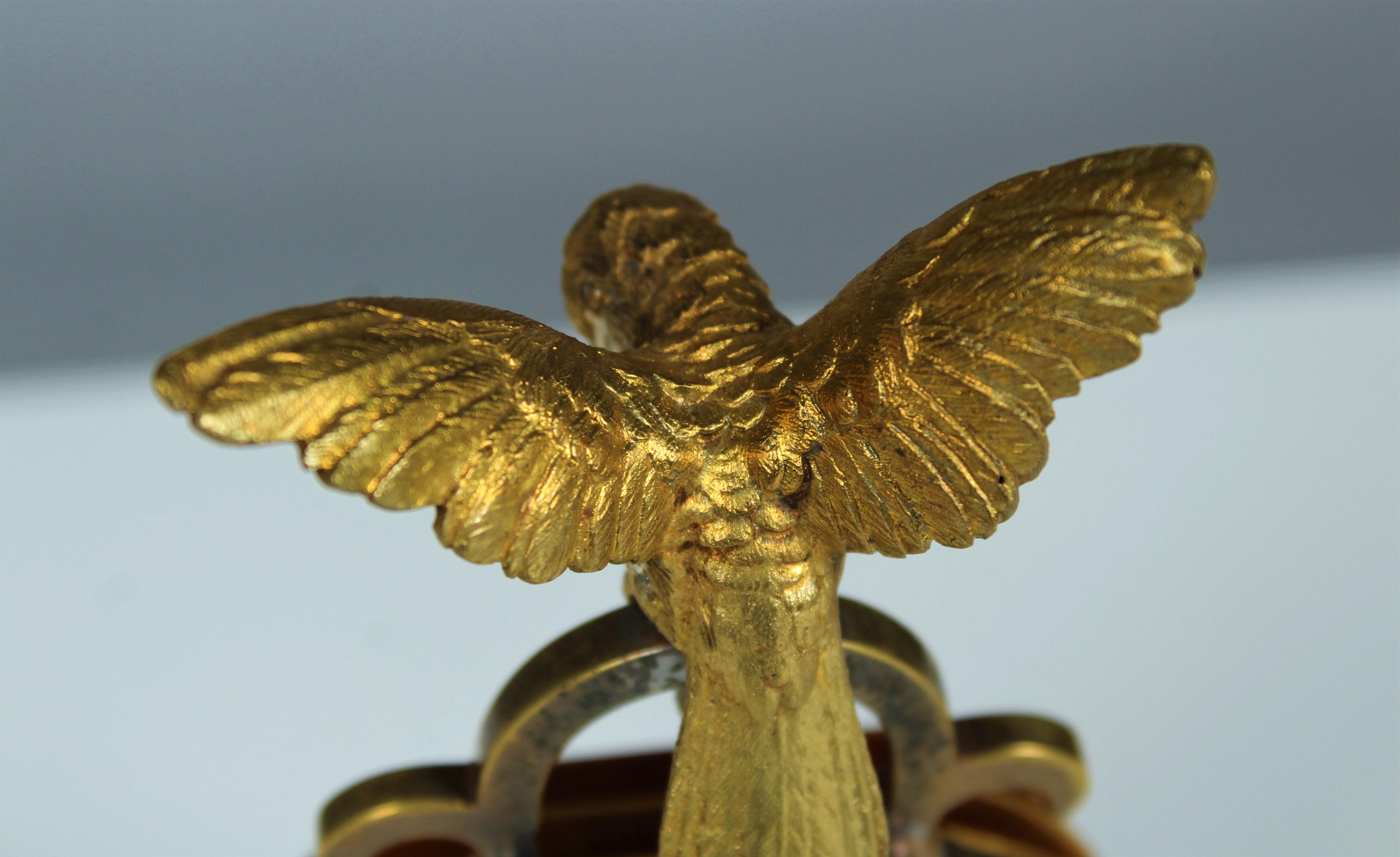Antique Card Holder, Brass, Parrot, France, Around 1880 In Good Condition For Sale In Greven, DE