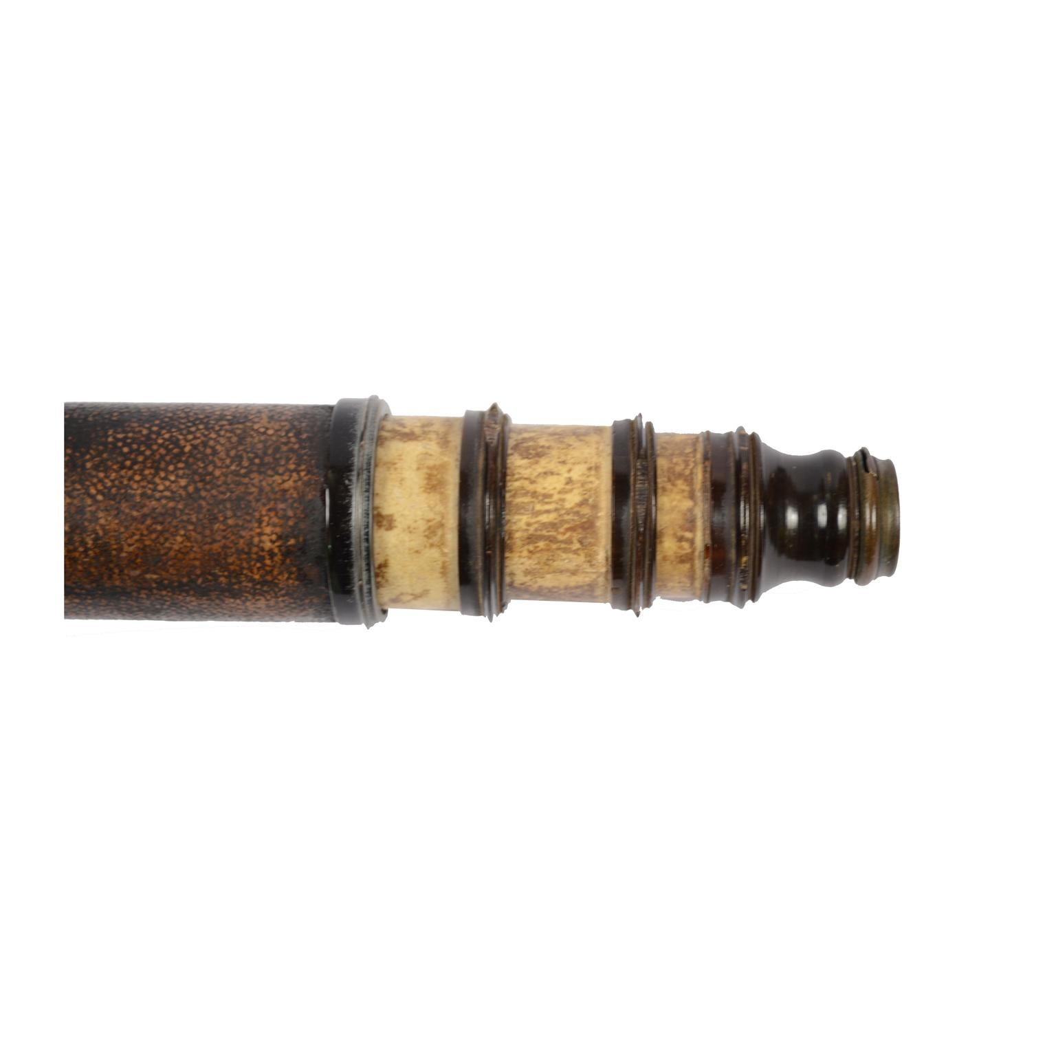 French Antique Cardboard Telescope from the End of the 18th Century