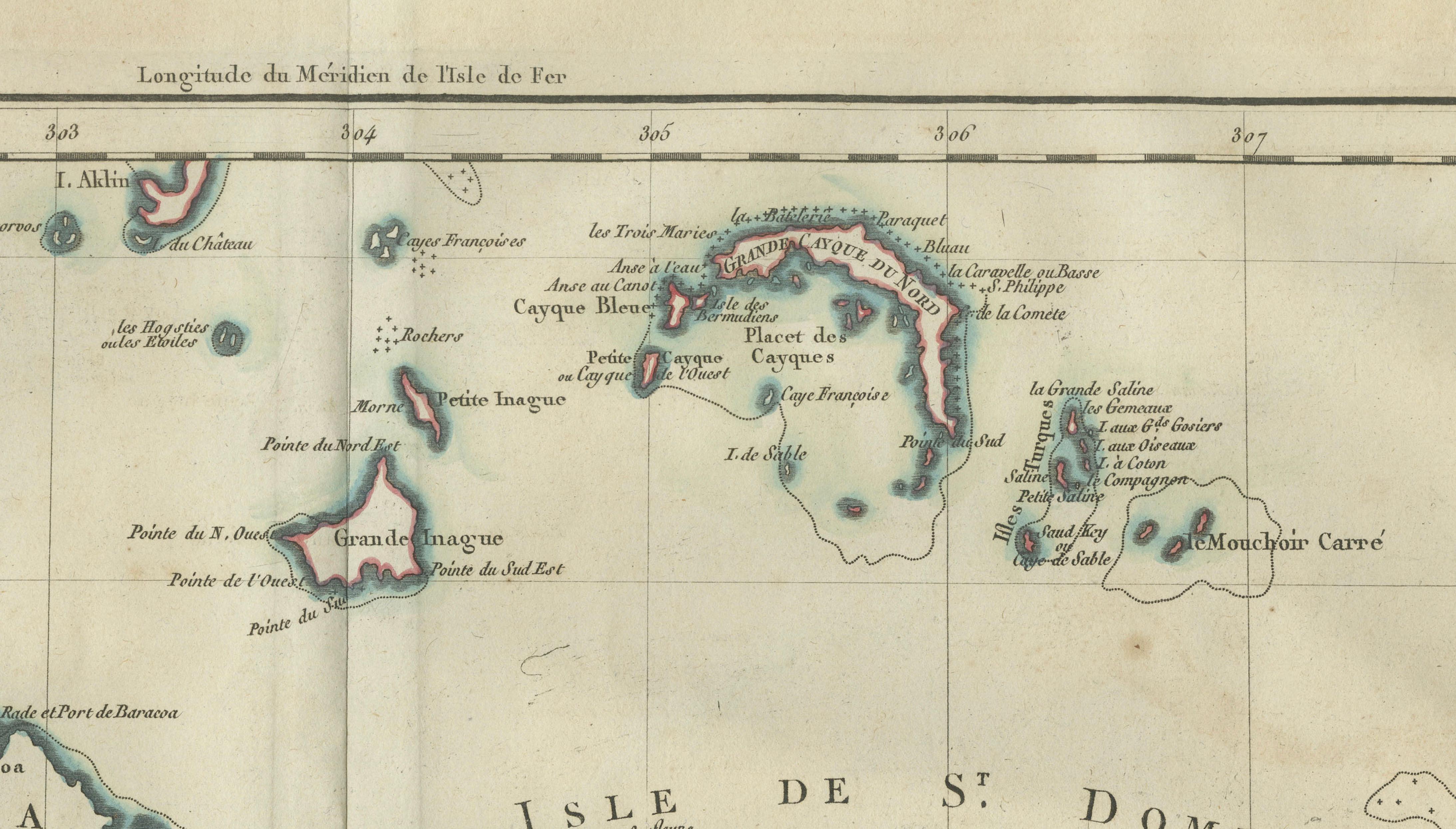 Antique Caribbean Map, Jamaica Cuba Saint-Domingue, Tardieu, c.1775