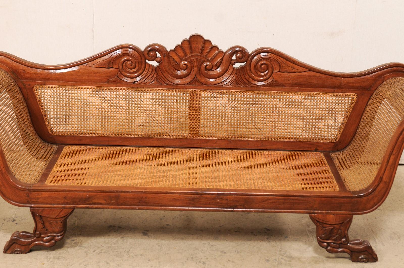 antique wood sofa