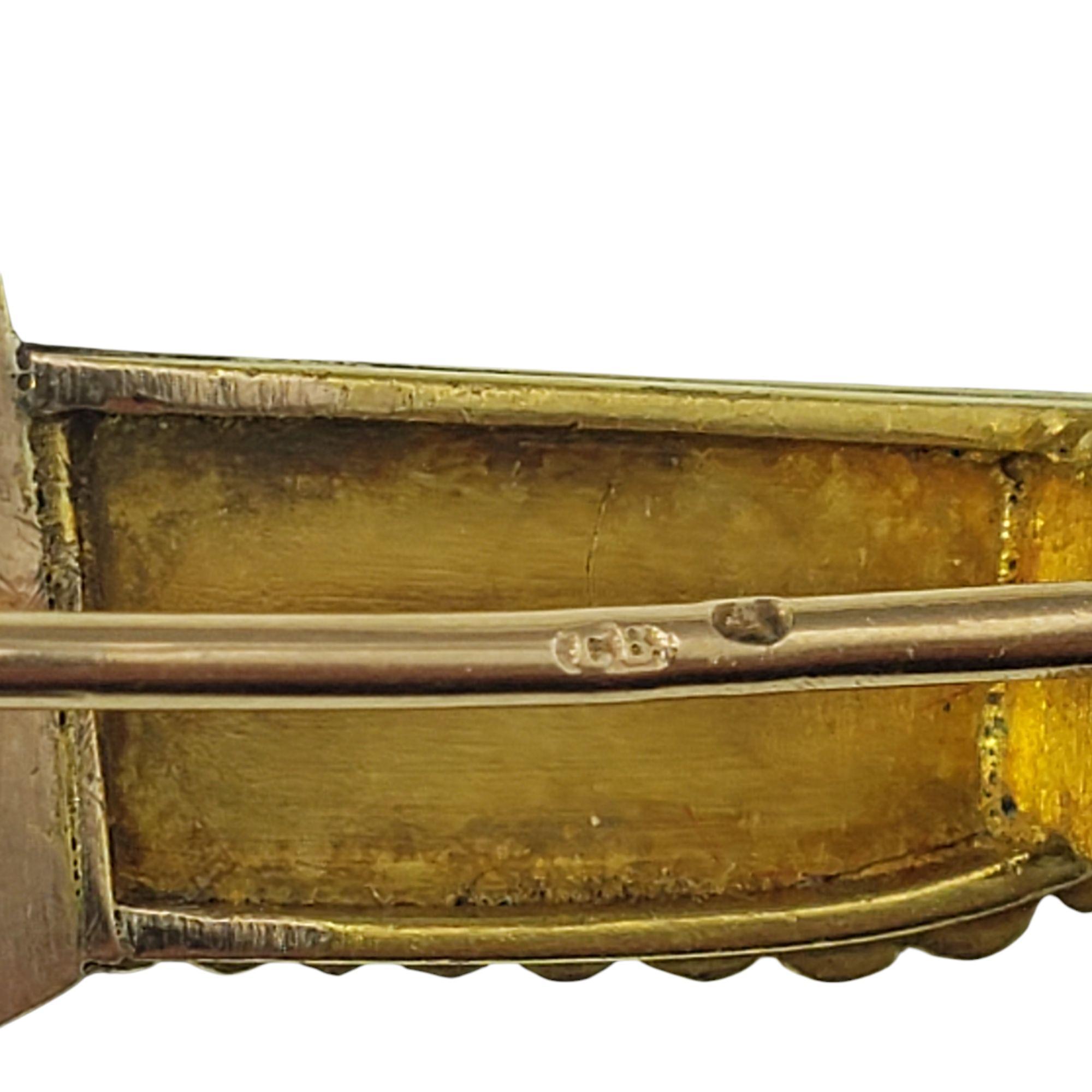 Carl Bacher, épingle pharaon ancienne en or jaune 14 carats et diamants n° 21428 en vente 1