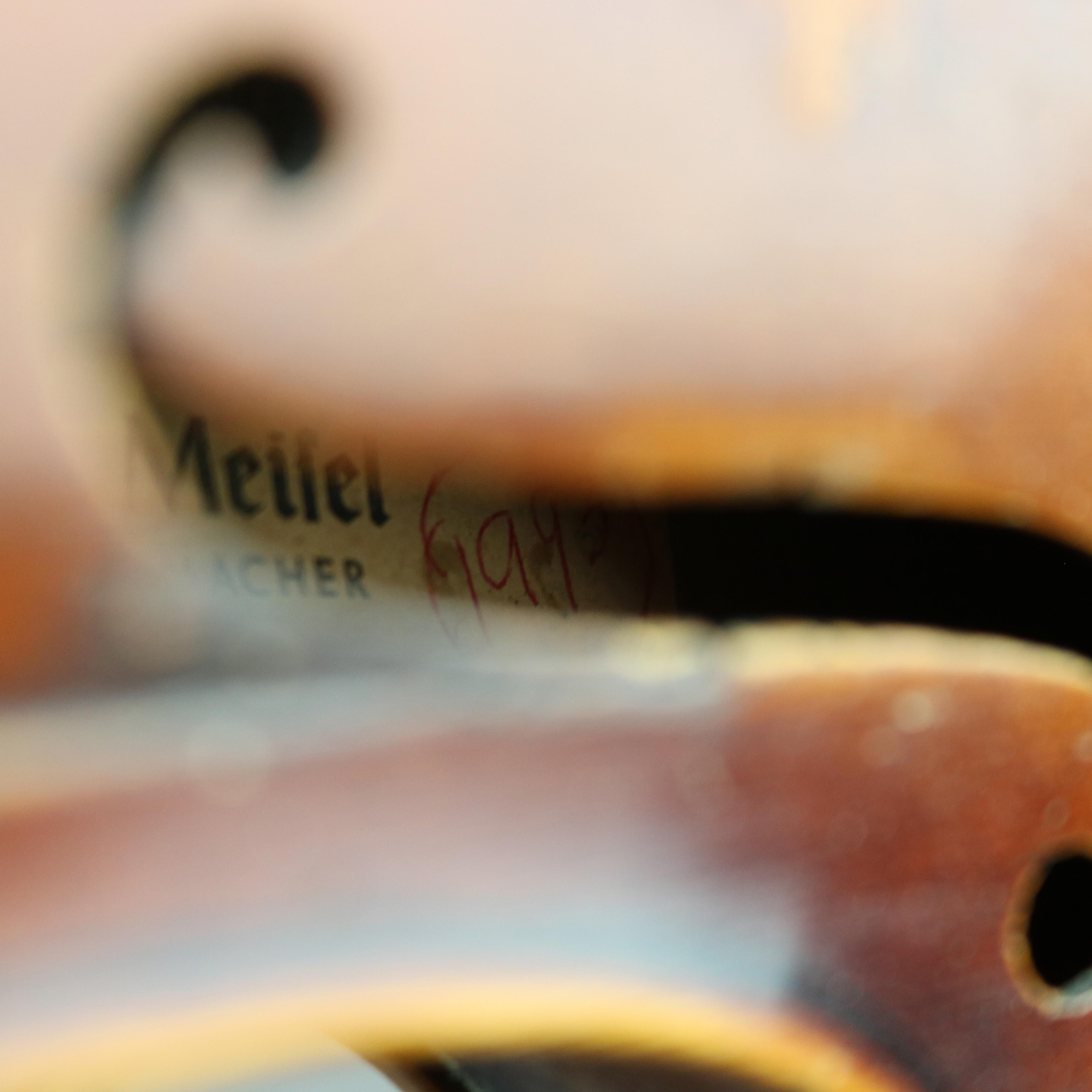 Antique Carl Meifel 4/4 Full Size Violin & Bow, 20th C 9