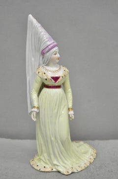 Antique Carl Thieme Potschappel German Dresden Porcelain Medieval Lady Figurine