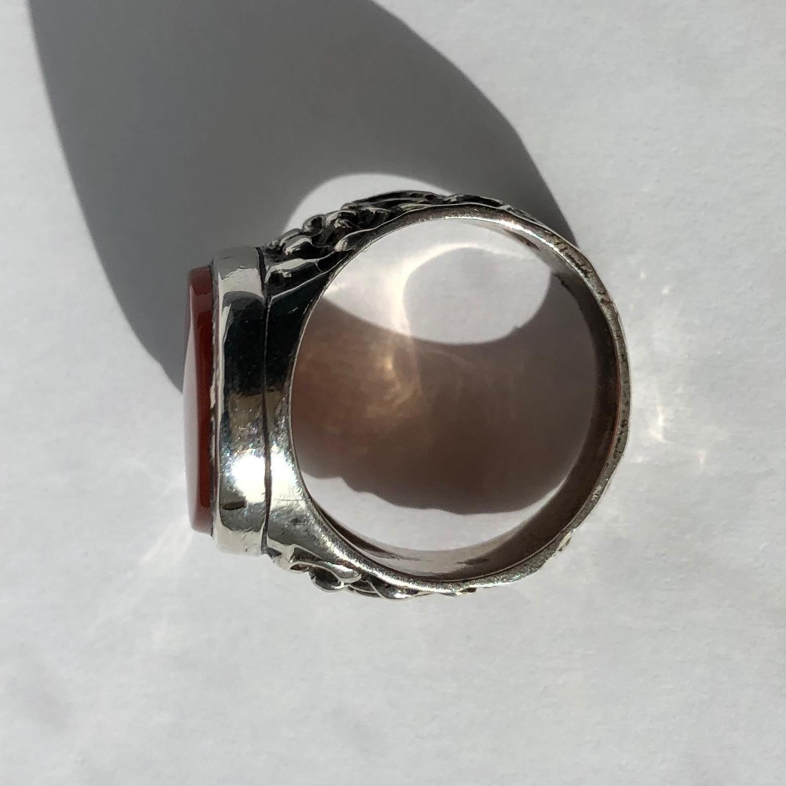 vintage carnelian ring