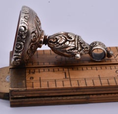 Antique Anti-Slavery Themed Carnelian Gold Crest Seal Fob