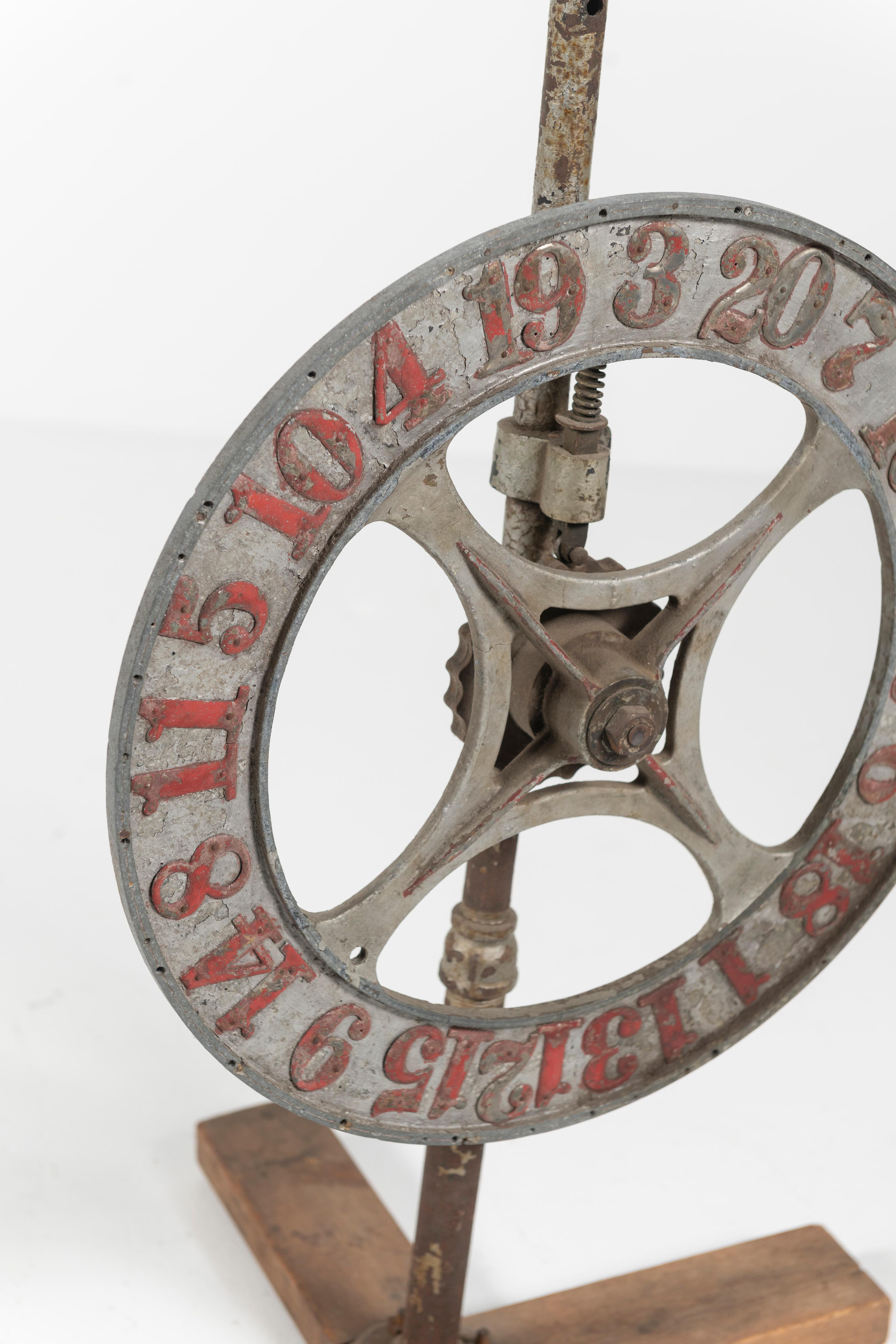Industrial Antique Carnival Gaming Wheel, France For Sale