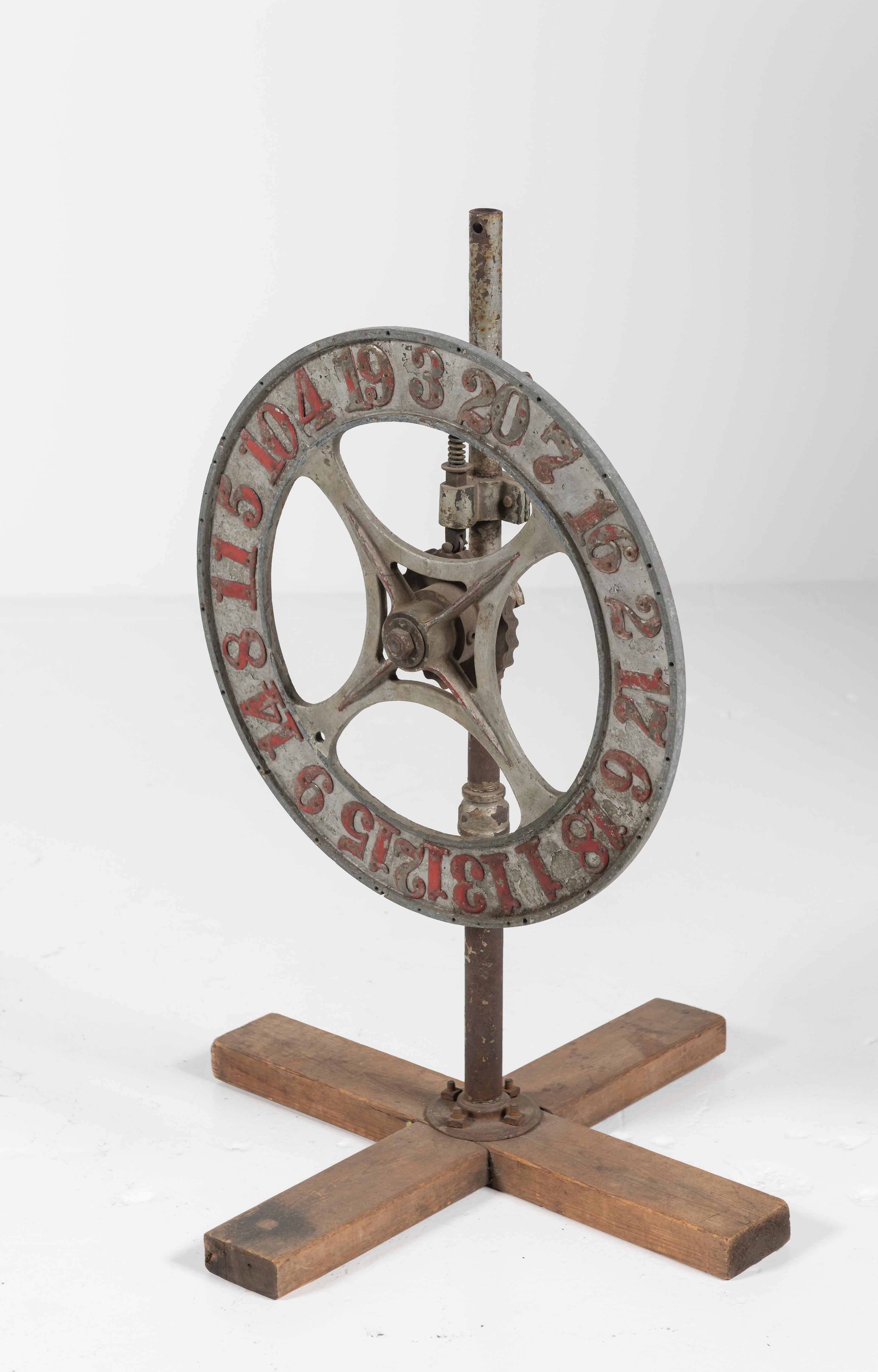 Paint Antique Carnival Gaming Wheel, France For Sale