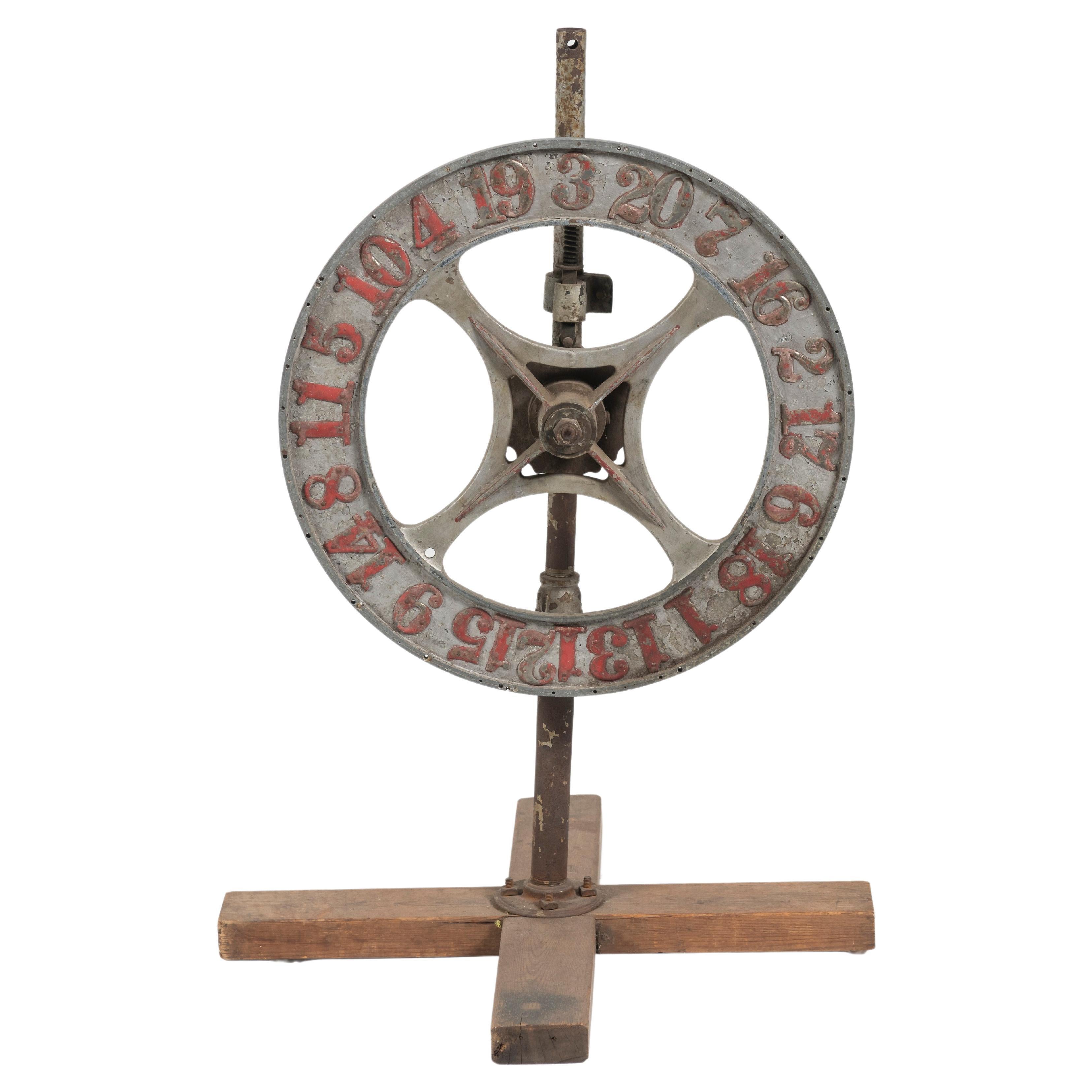 Antique Carnival Gaming Wheel, France For Sale