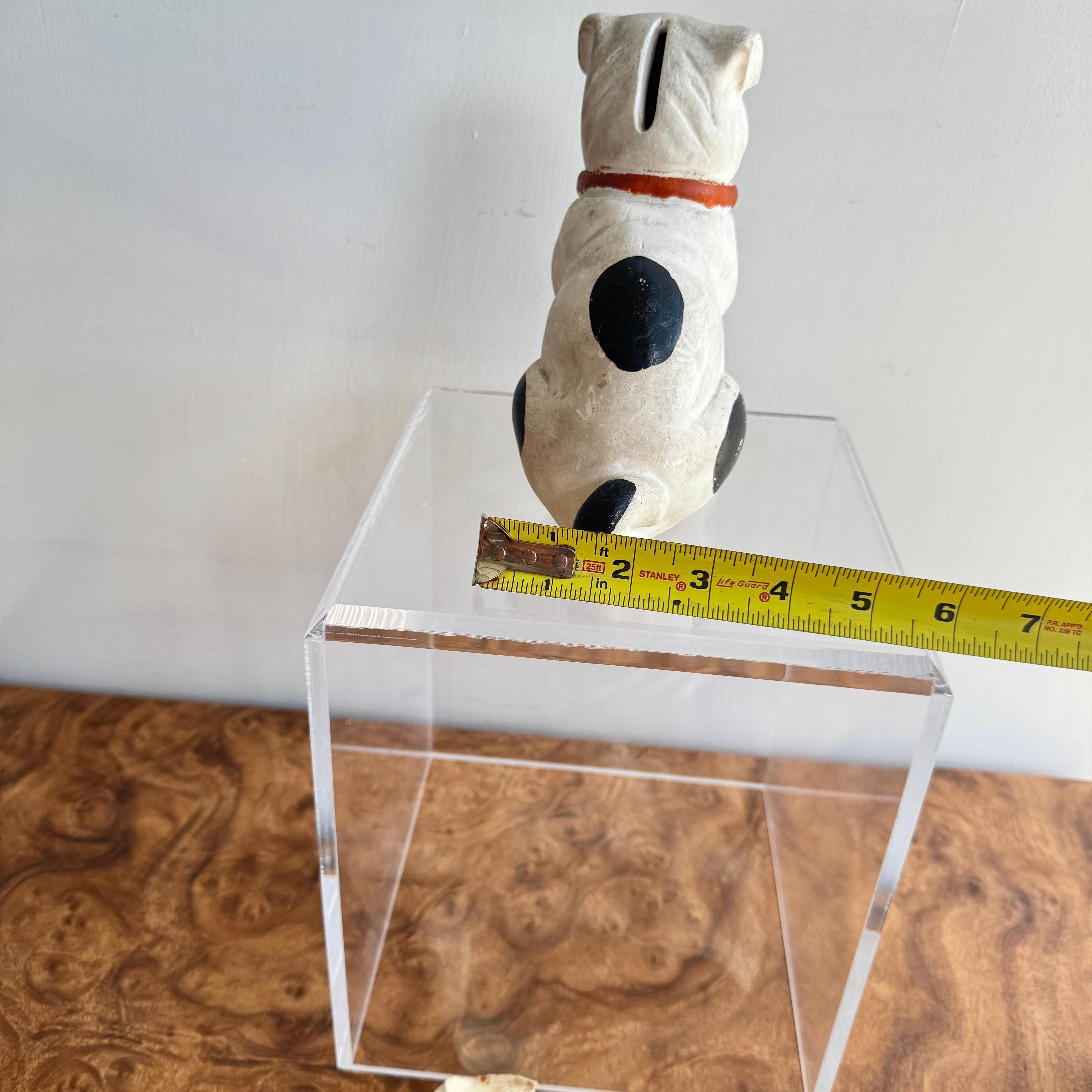 Antike Karneval Preis Chalkware Bulldog Statue / Figur im Angebot 6