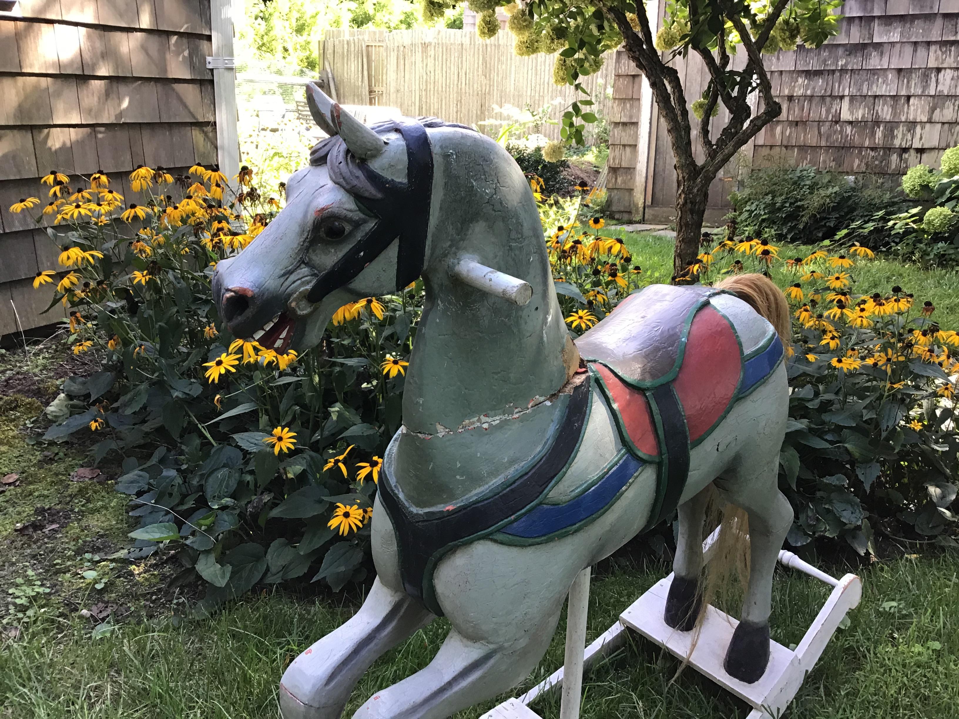 vintage carousel rocking horse