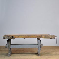 Antique Carpenters Oak Workbench, circa 1910