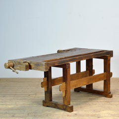 Antique Carpenters Oak Workbench, Circa 1910