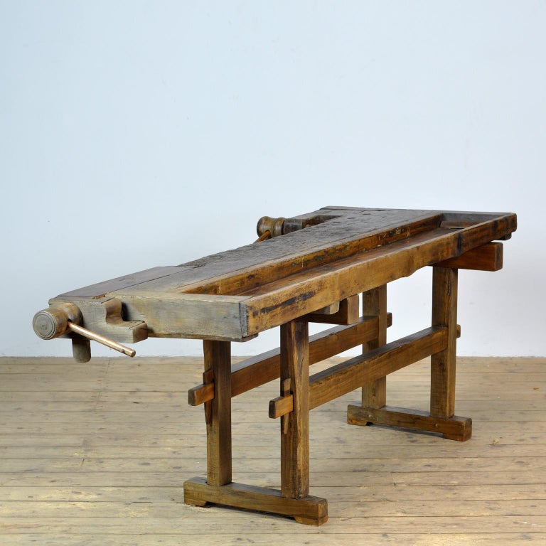Antique Carpenters Oak Workbench, Circa 1910 For Sale at 1stDibs
