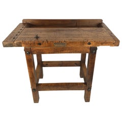 Used Carpenters Wooden Work Table Industrial Bradford Machine Tool Co. Ohio.