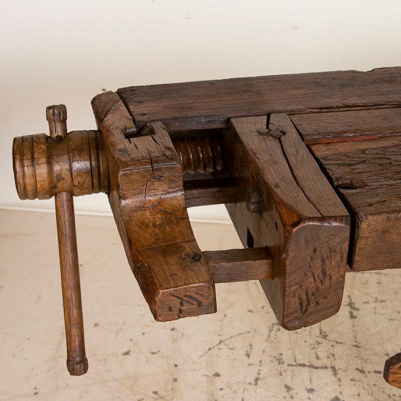 Antique Carpenter's Work Bench Work Table, Denmark In Good Condition In Round Top, TX