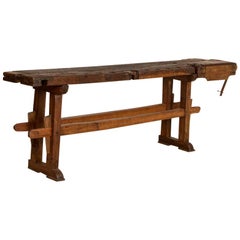 Antique Carpenter's Work Bench Work Table, Denmark