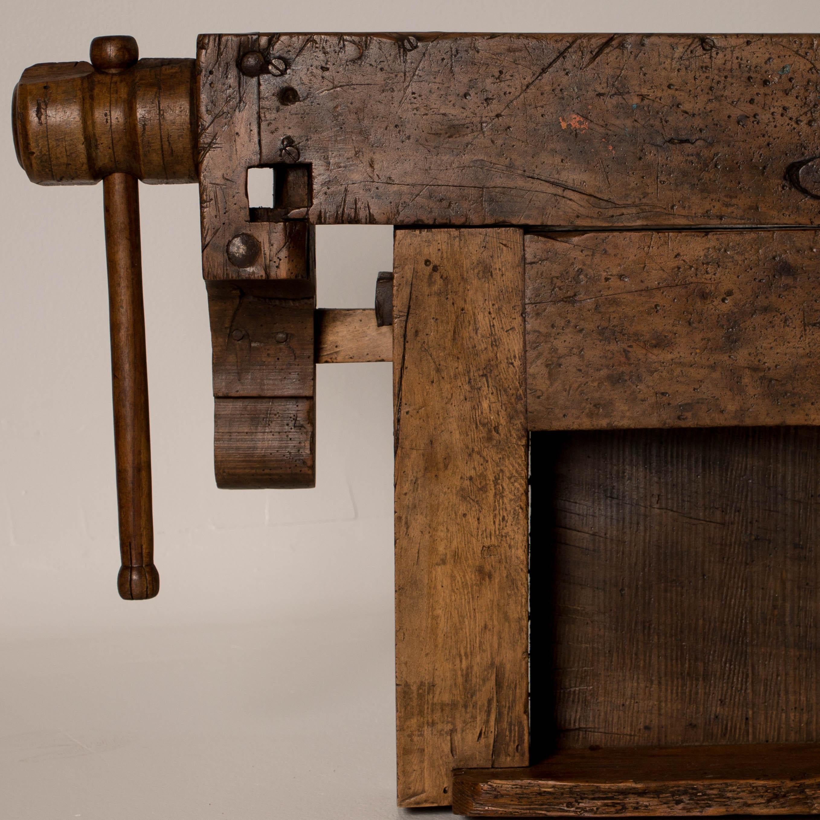 Antique Carpenter's Workbench / Console Table 4