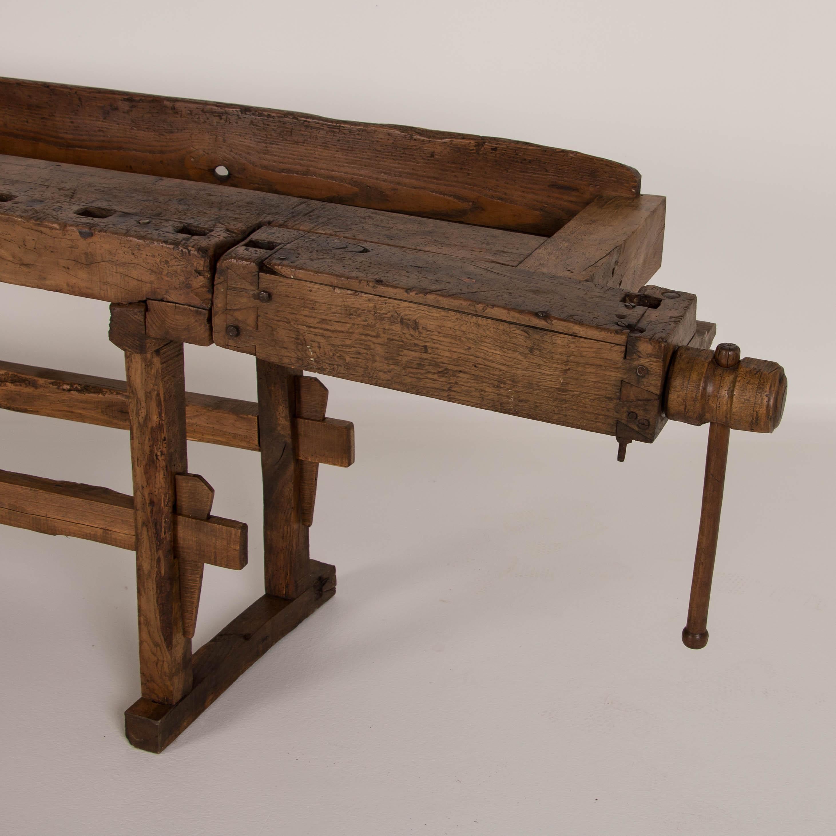 Antique Carpenter's Workbench / Console Table 1
