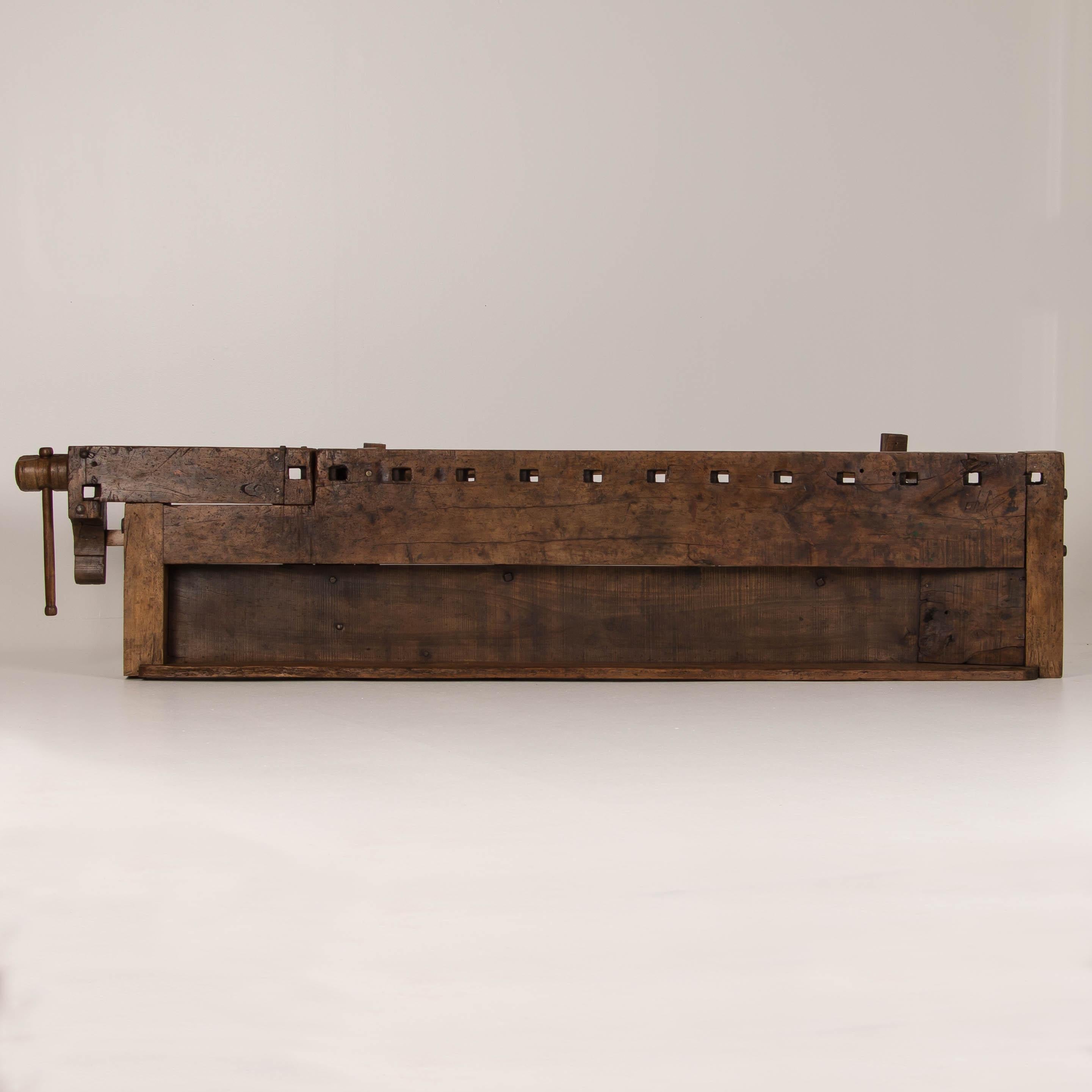 Antique Carpenter's Workbench / Console Table 3