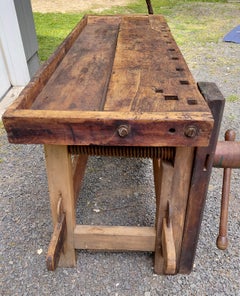 Antique Carpenters Workbench Kitchen Island