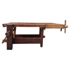 Antique Carpenters Workbench Kitchen Island