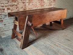 Antique Carpenter's Workbench with Leg Vise