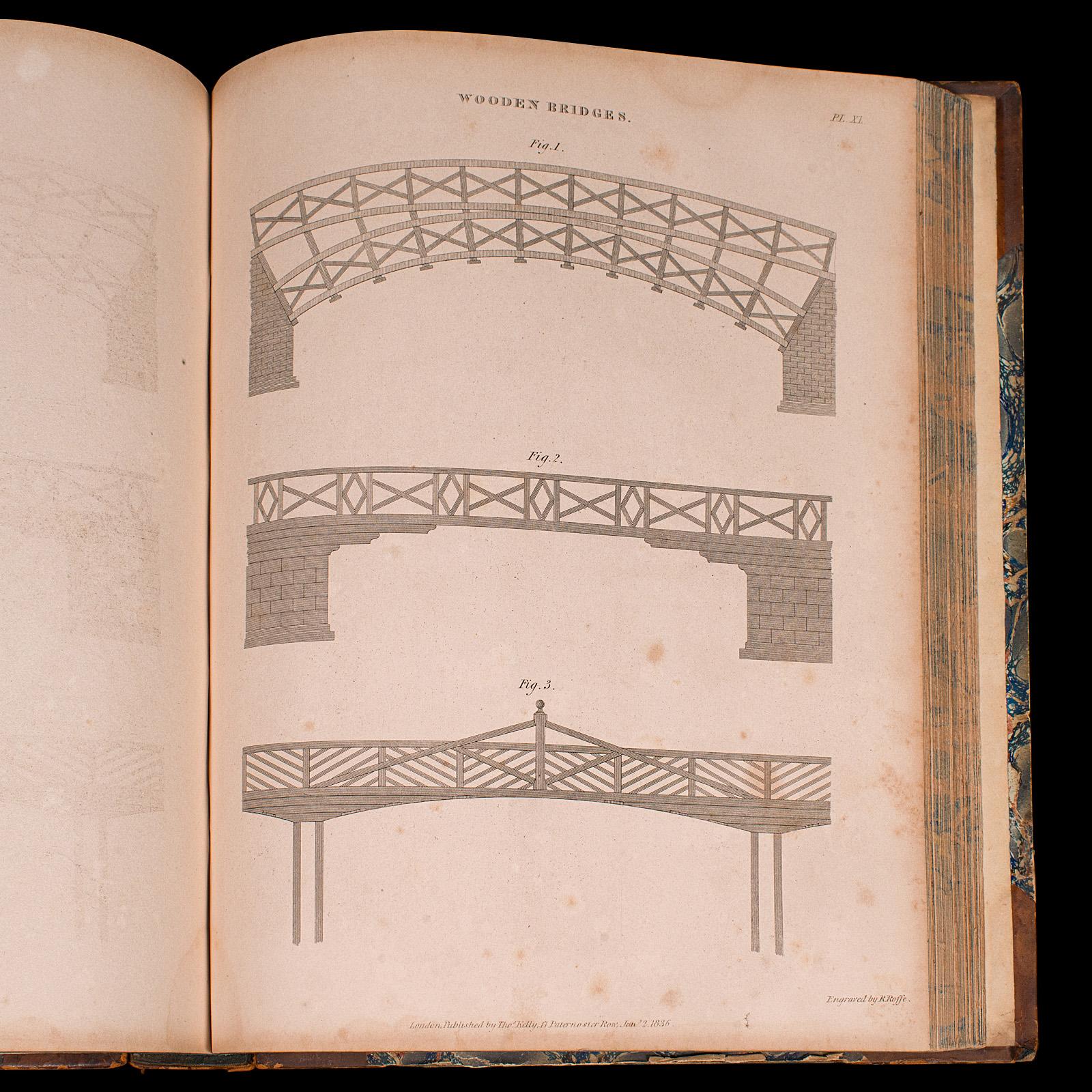 Antique Carpentry Book, Architecture Reference, Peter Nicholson, Victorian, 1846 For Sale 4