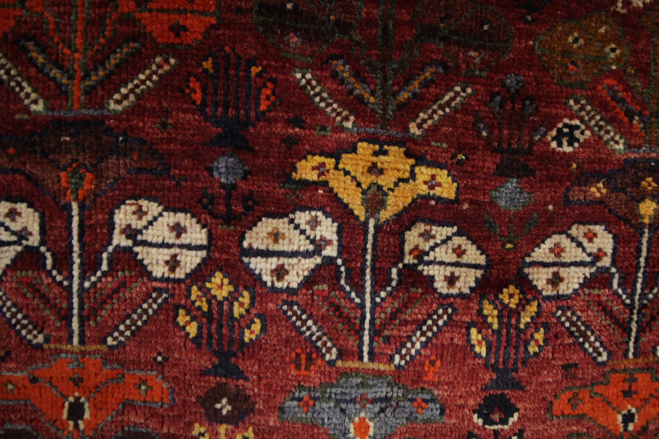 Antique Carpet Afghan Baluch Rug, 1950, Traditional Tribal Design Handmade Rug 1