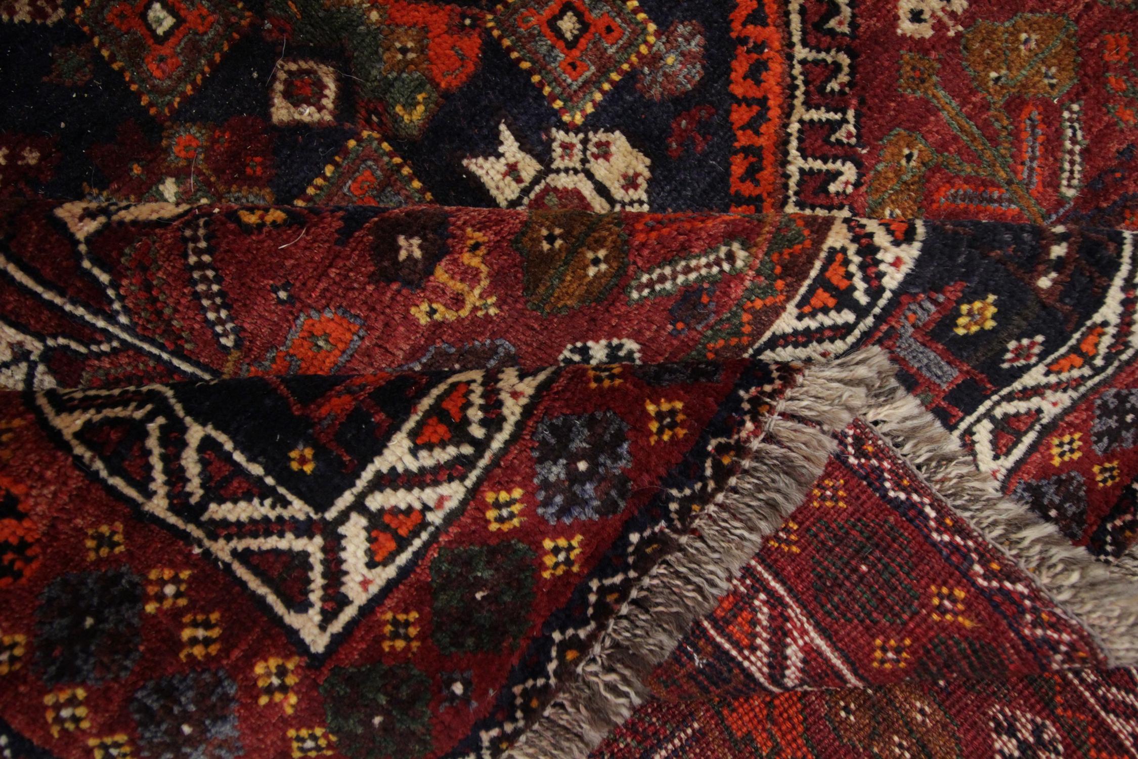 Antique Carpet Afghan Baluch Rug, 1950, Traditional Tribal Design Handmade Rug 3