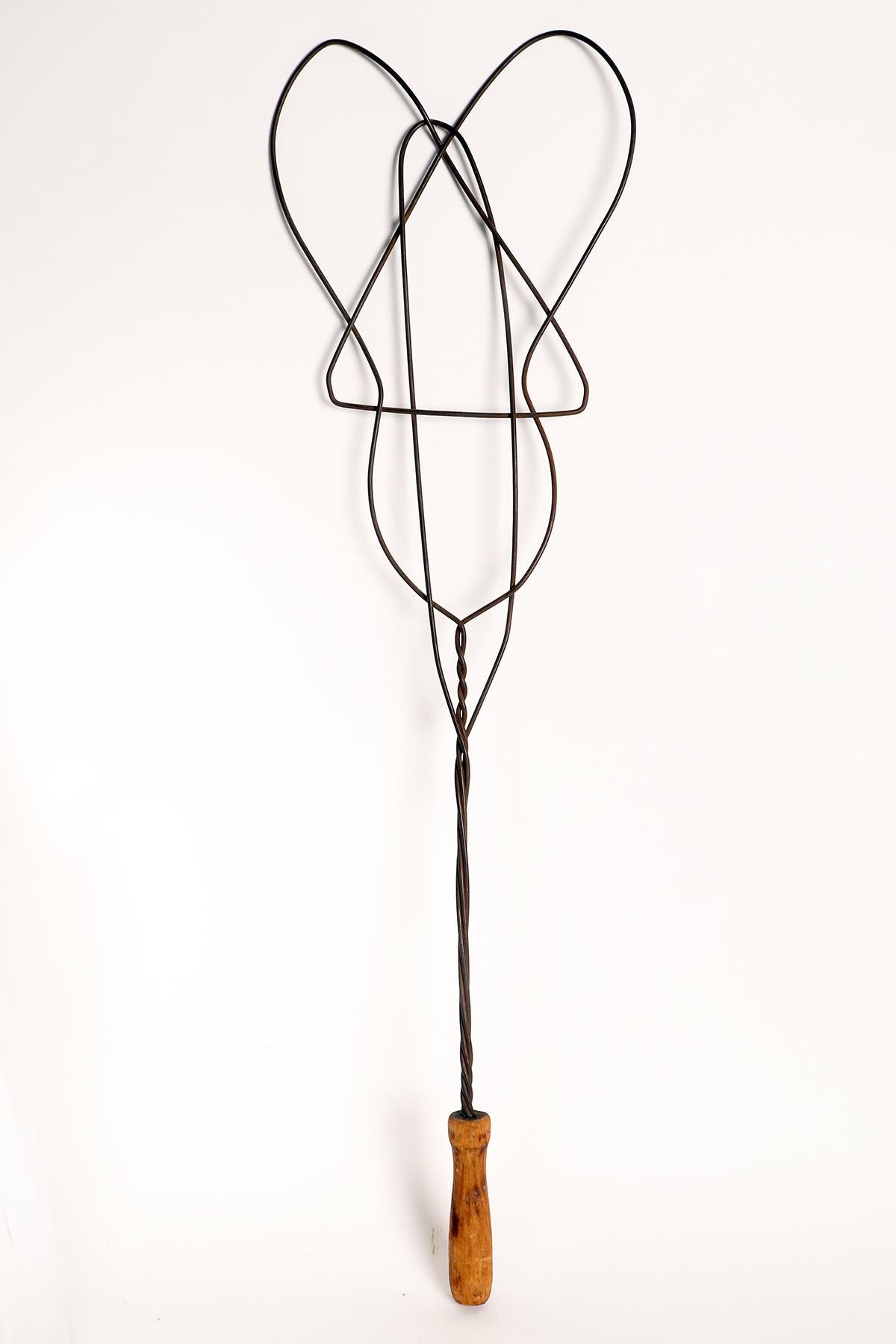 English Antique carpet beater, guitar-shape, United Kingdom, late 1800s.  For Sale