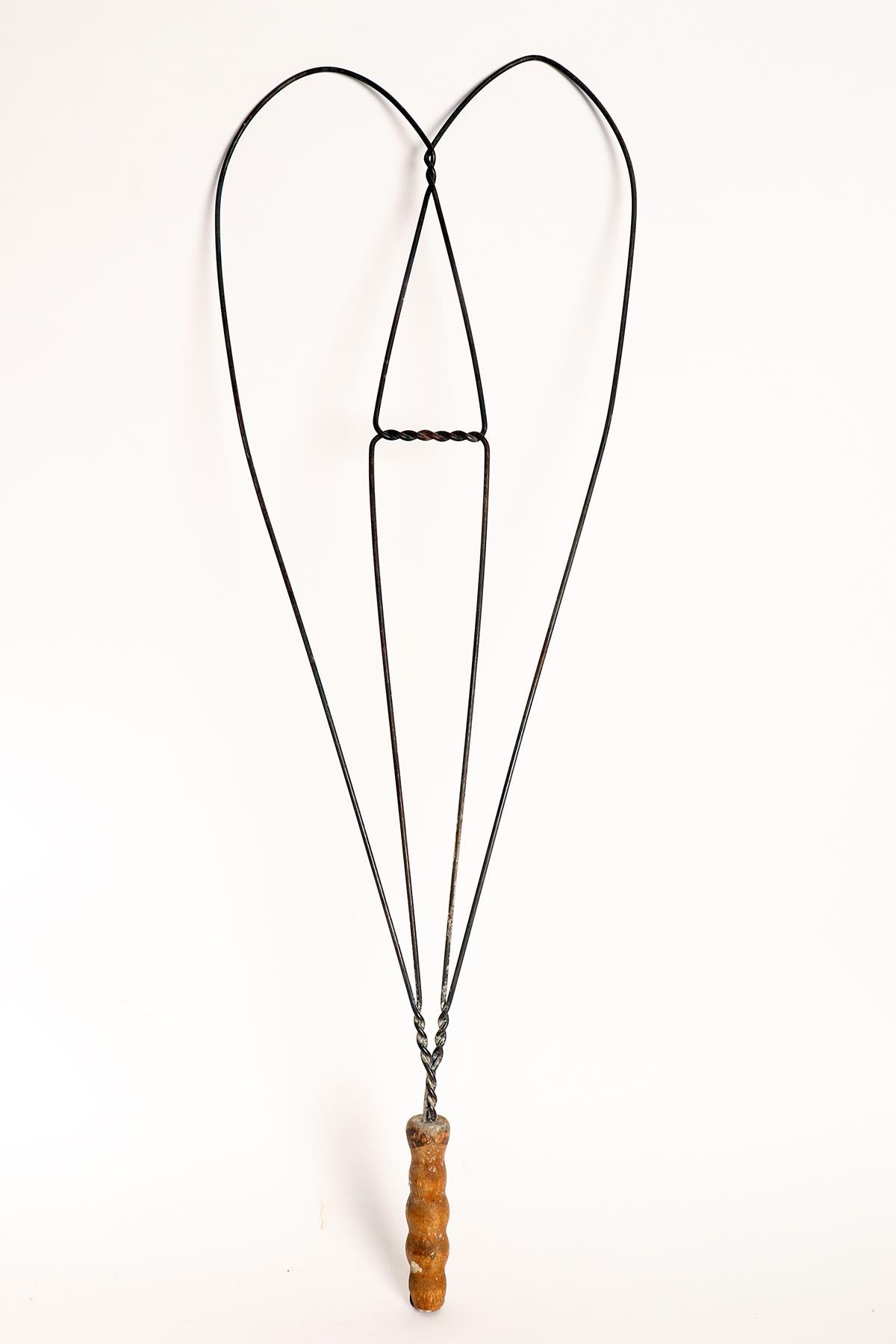 British Antique carpet beater, heart-shape, United Kingdom, late 1800s.  For Sale