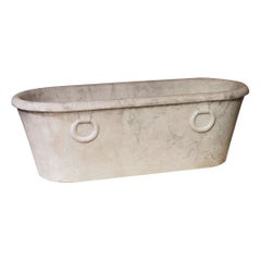 Antike Badewanne aus Carrara-Marmor aus Italien, 19. Jahrhundert