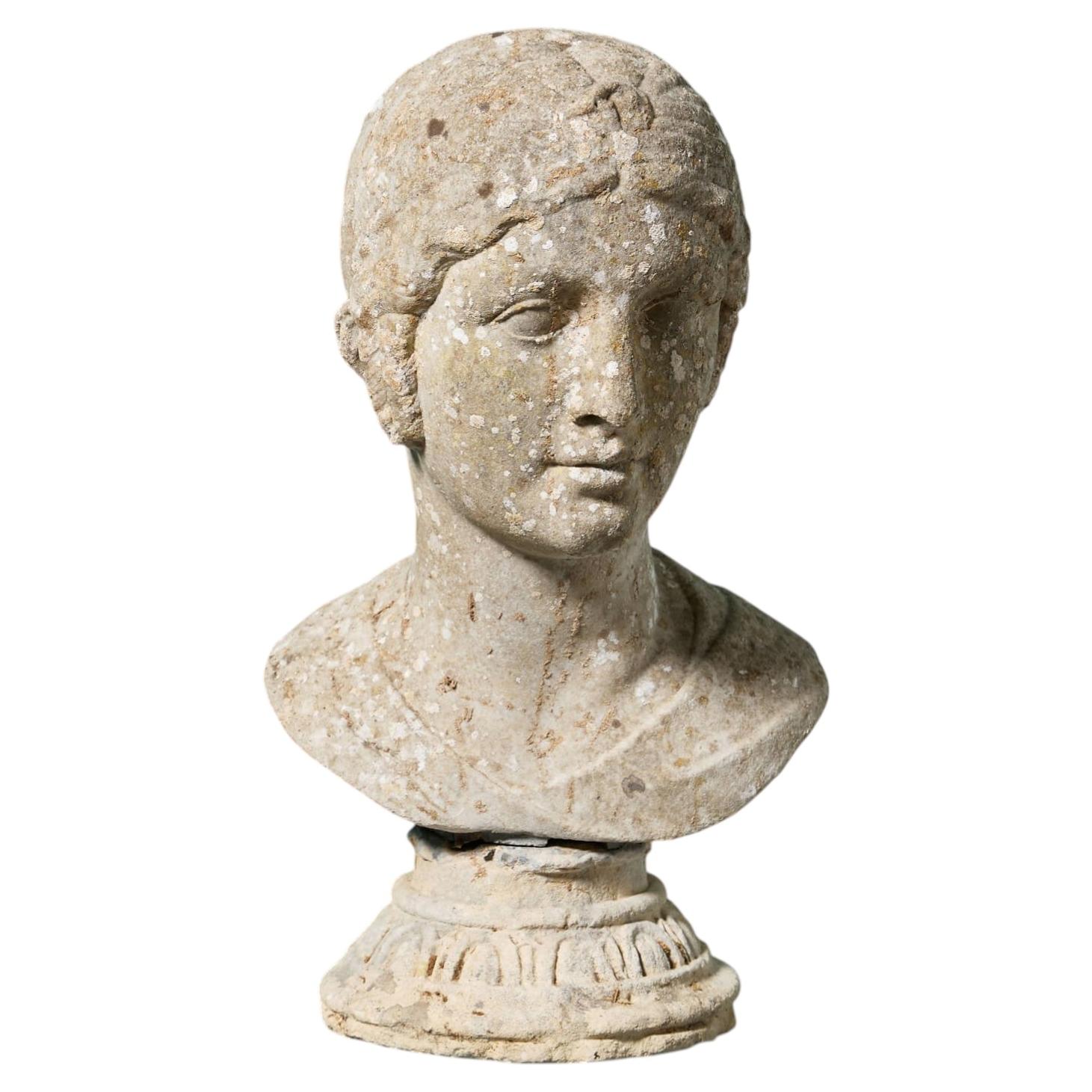 Antique Carrara Marble Bust of a Roman Empress