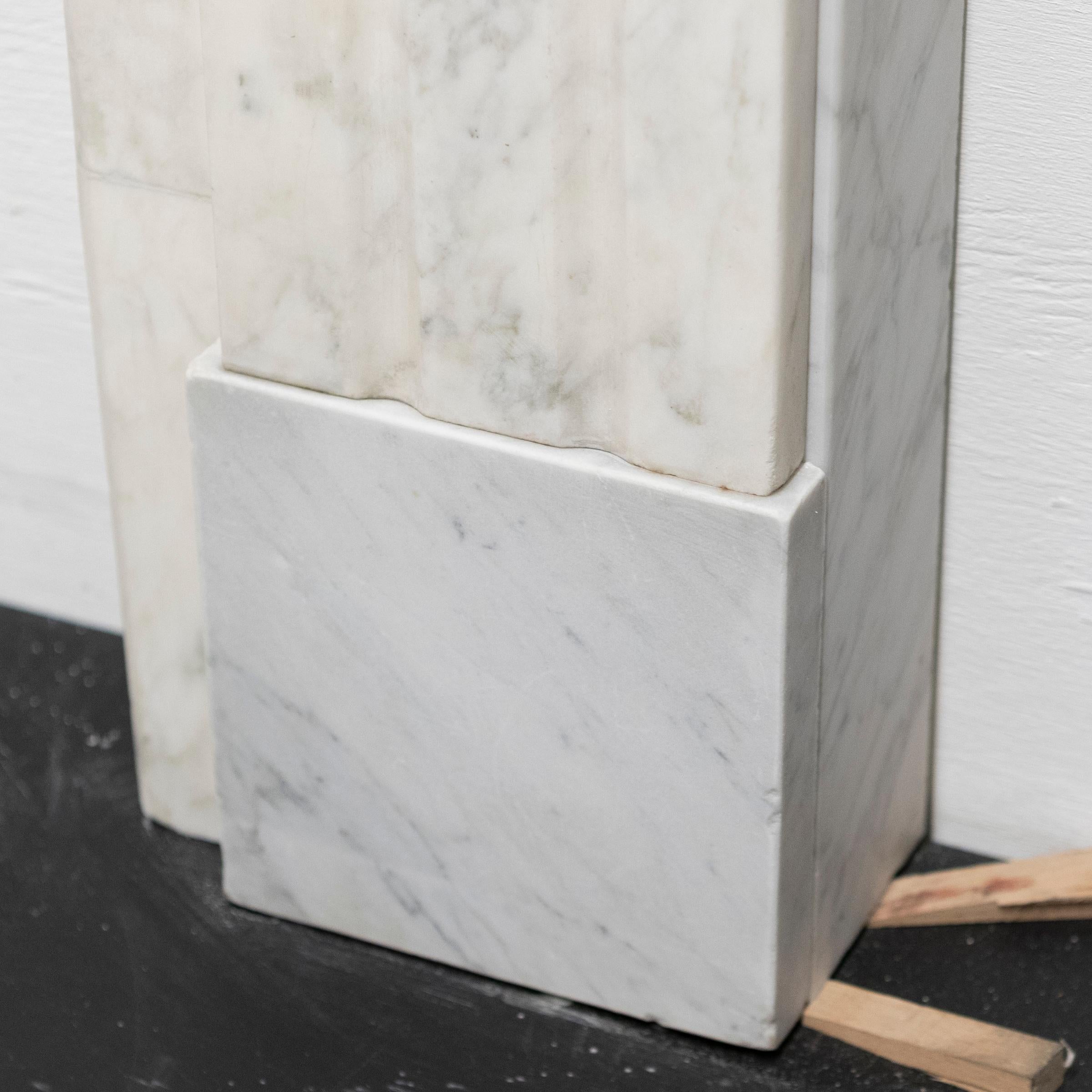 Antique Carrara Marble Chimneypiece For Sale 6
