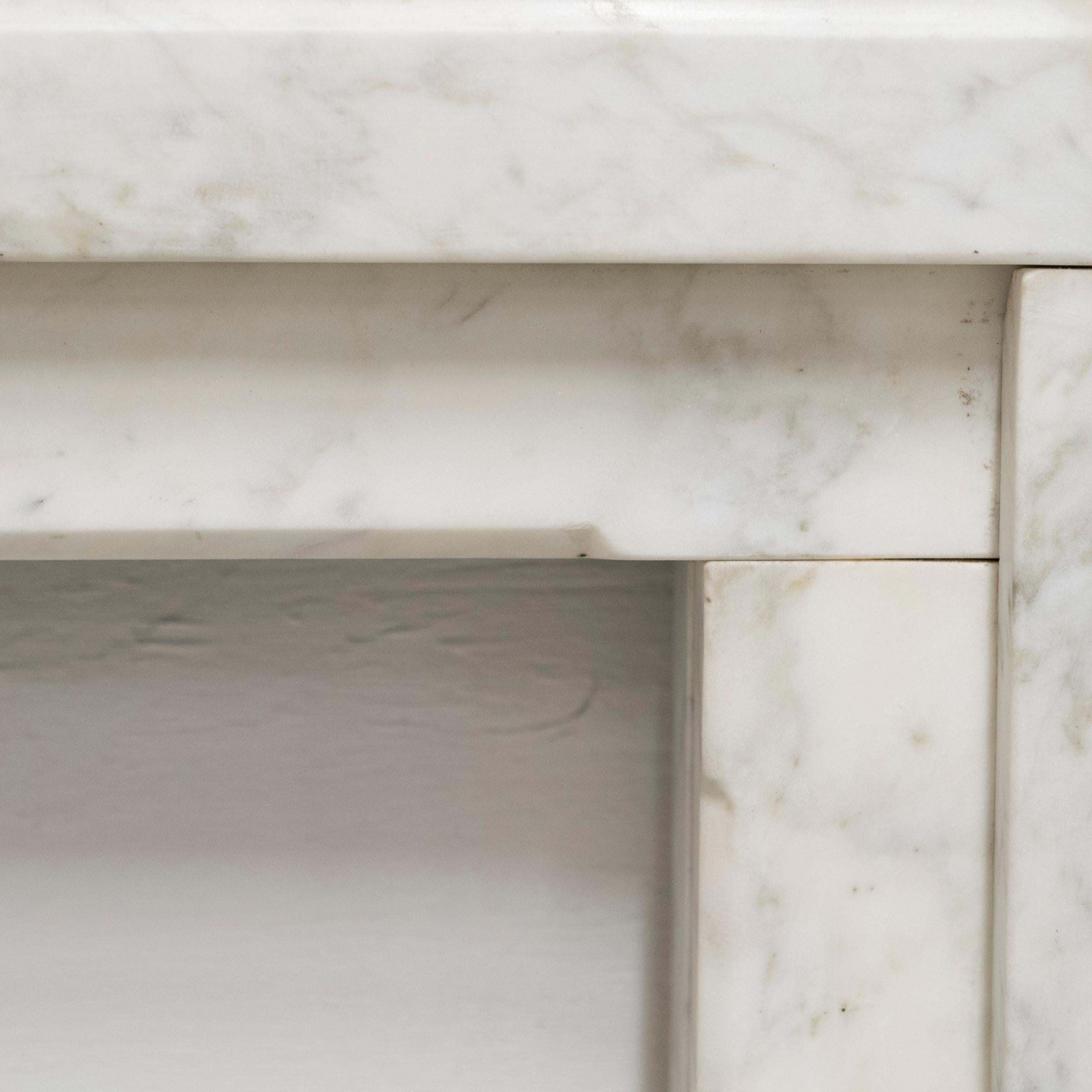 Antique Carrara Marble Chimneypiece For Sale 7
