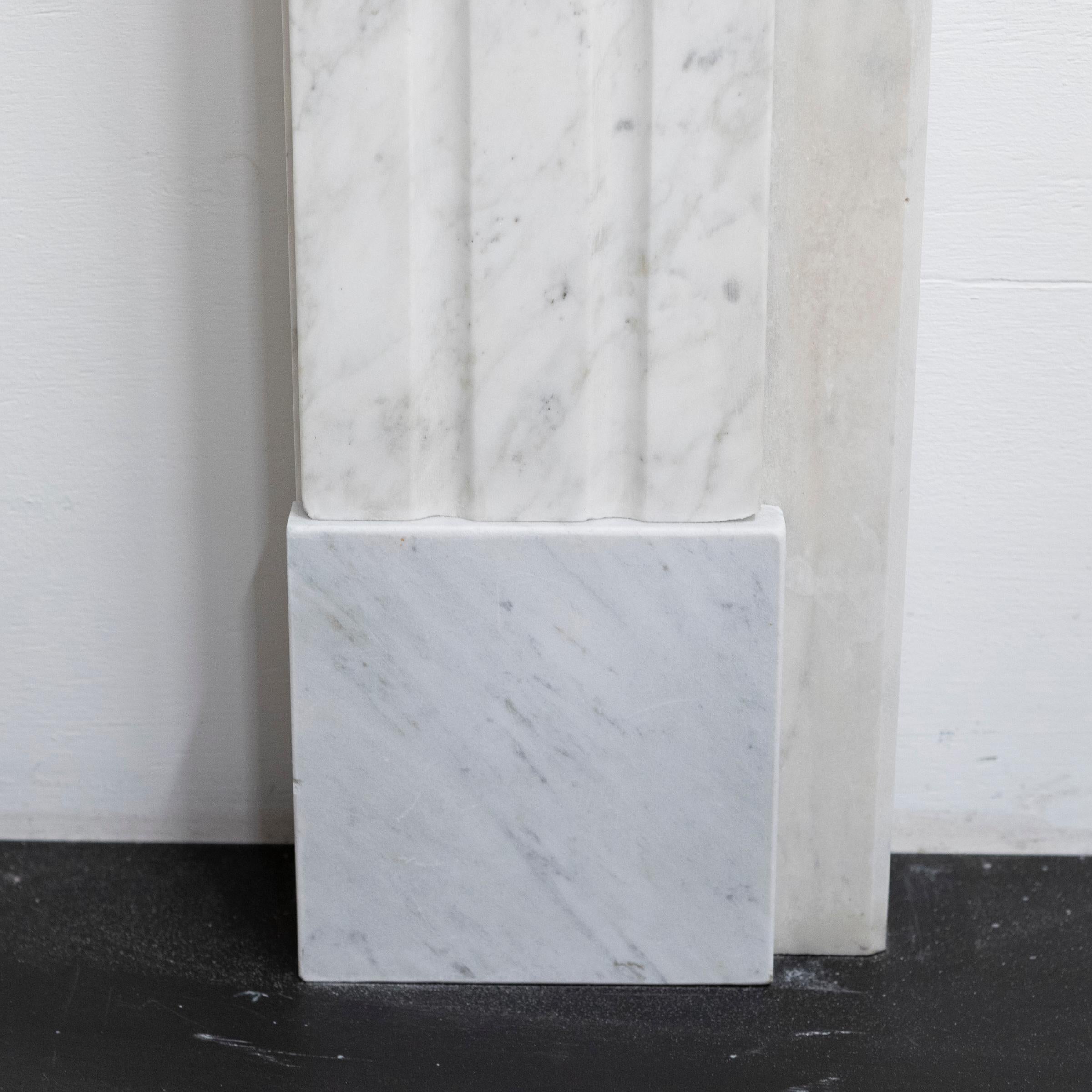 Antique Carrara Marble Chimneypiece For Sale 1