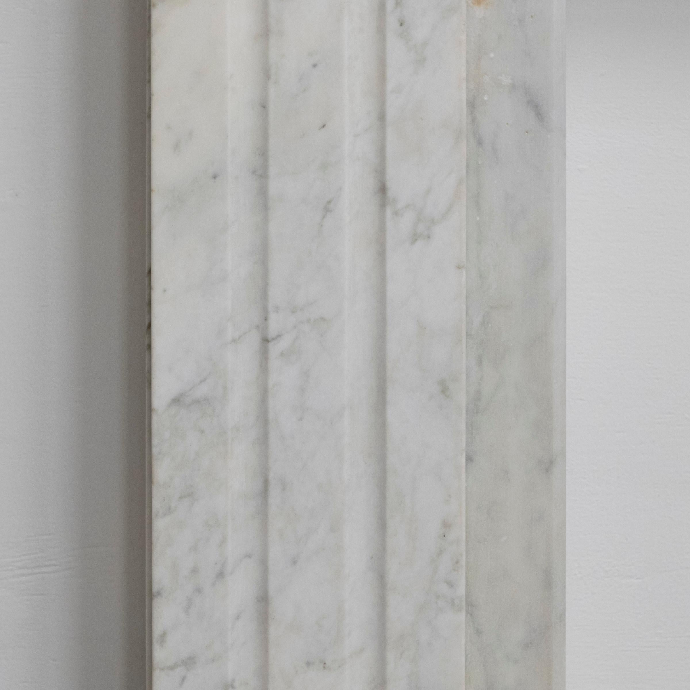 Antique Carrara Marble Chimneypiece For Sale 2