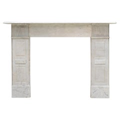 Antique Carrara Marble Fireplace Surround