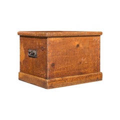 Antique Carriage Chest:: English:: Blanket Trunk:: 19th Century:: circa 1850