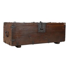 Antique Carriage Chest, English, Victorian, Pitch Pine, Trunk, circa 1900