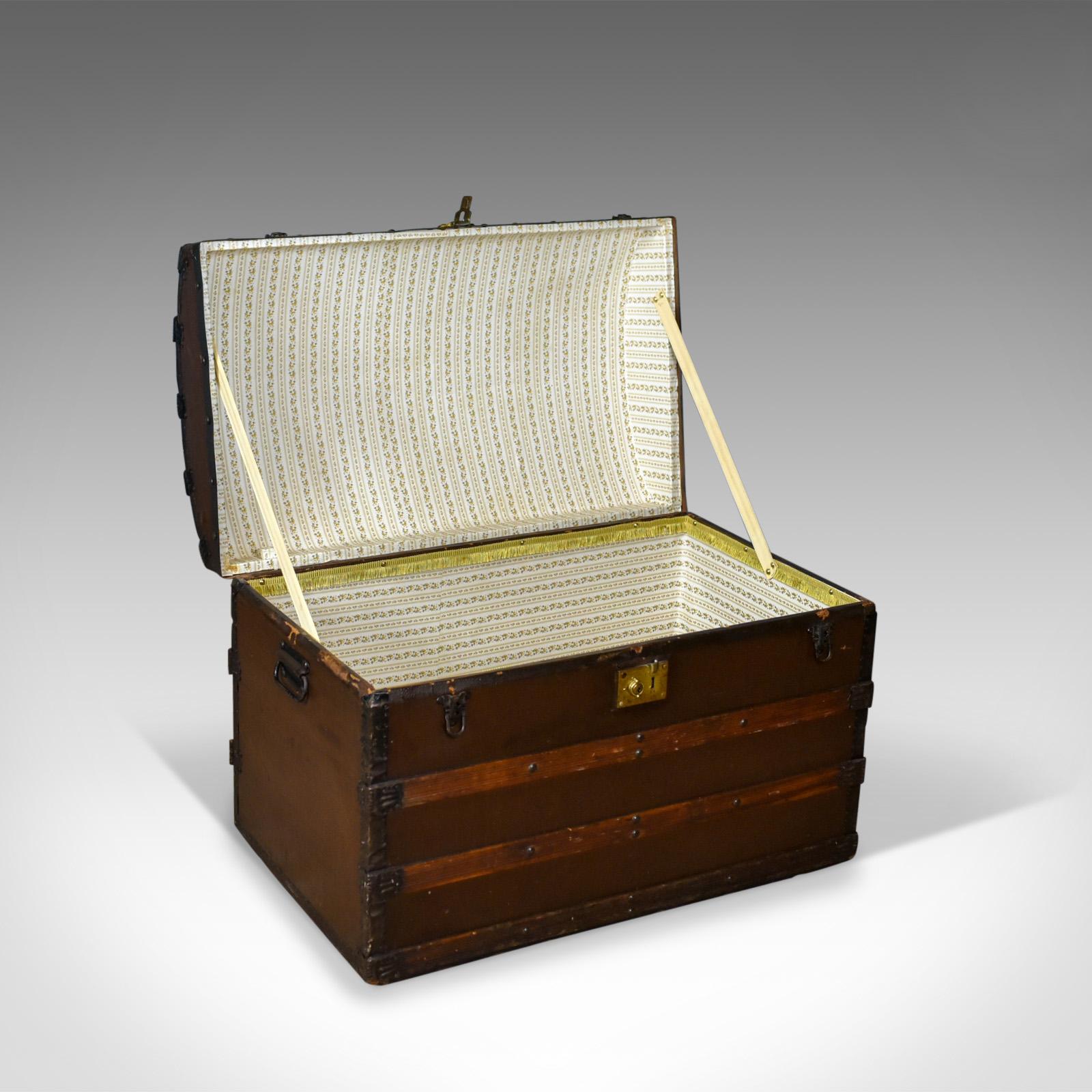 Antique Carriage Chest, Victorian, Dome Topped Trunk, 19th Century, circa 1890 1