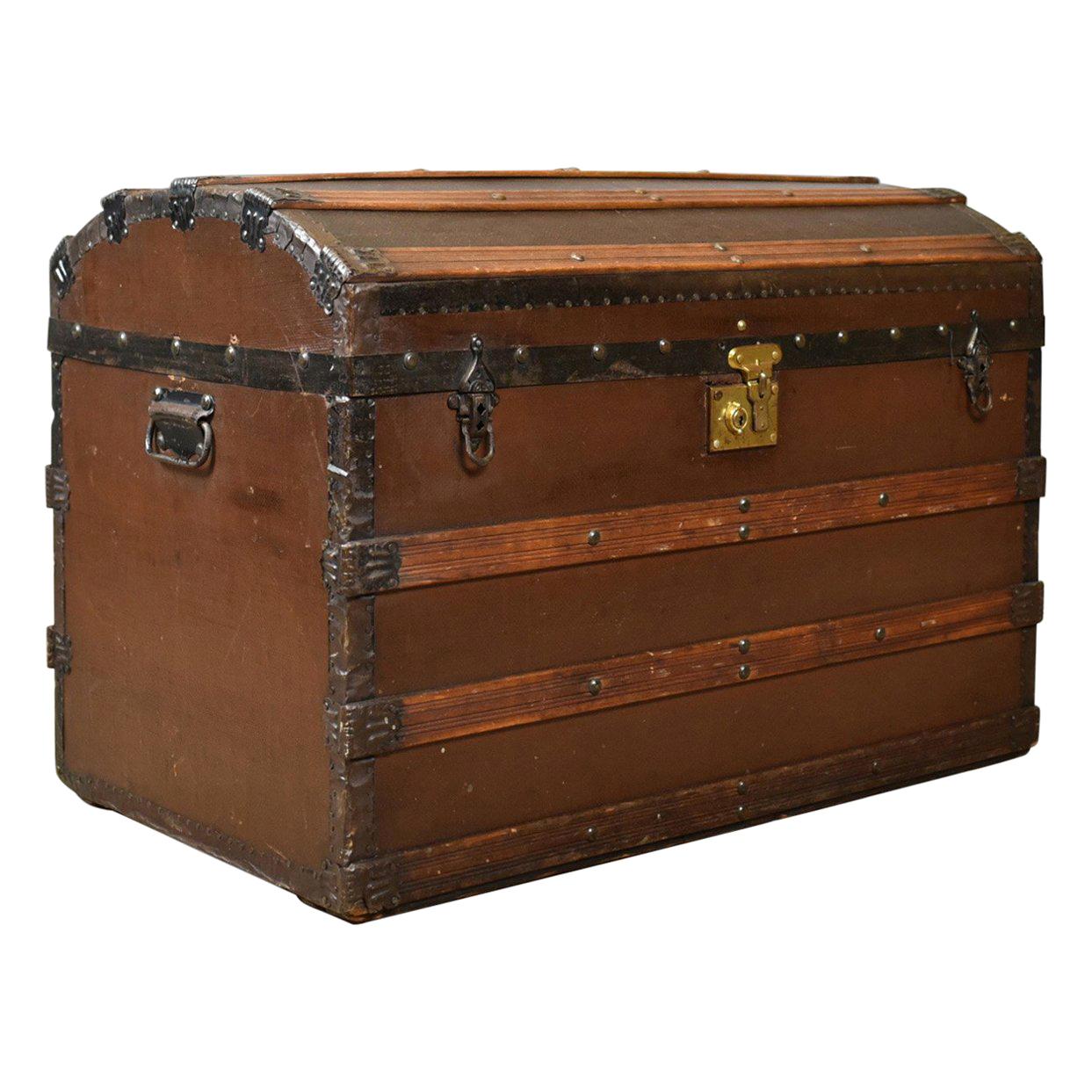 Antique Carriage Chest, Victorian, Dome Topped Trunk, 19th Century, circa 1890
