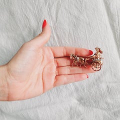 Antique Carriage Diamonds & 18k Gold Brooch